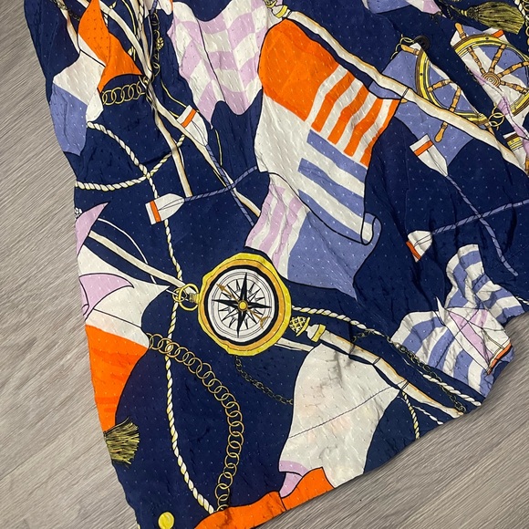 Anthropologie Maeve Shirtdress Buttondown Nautical Navy Sailing Boat Size Small - Picture 8 of 13